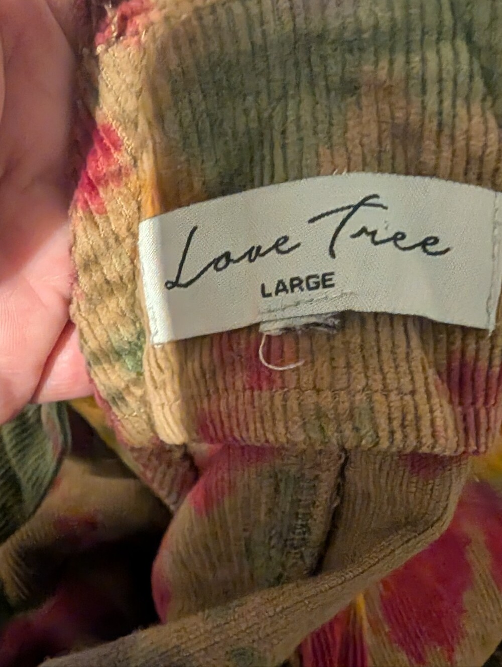 Tie-Dye Corduroy Overalls - Multicolor Women Jeans - Picture 5 of 7